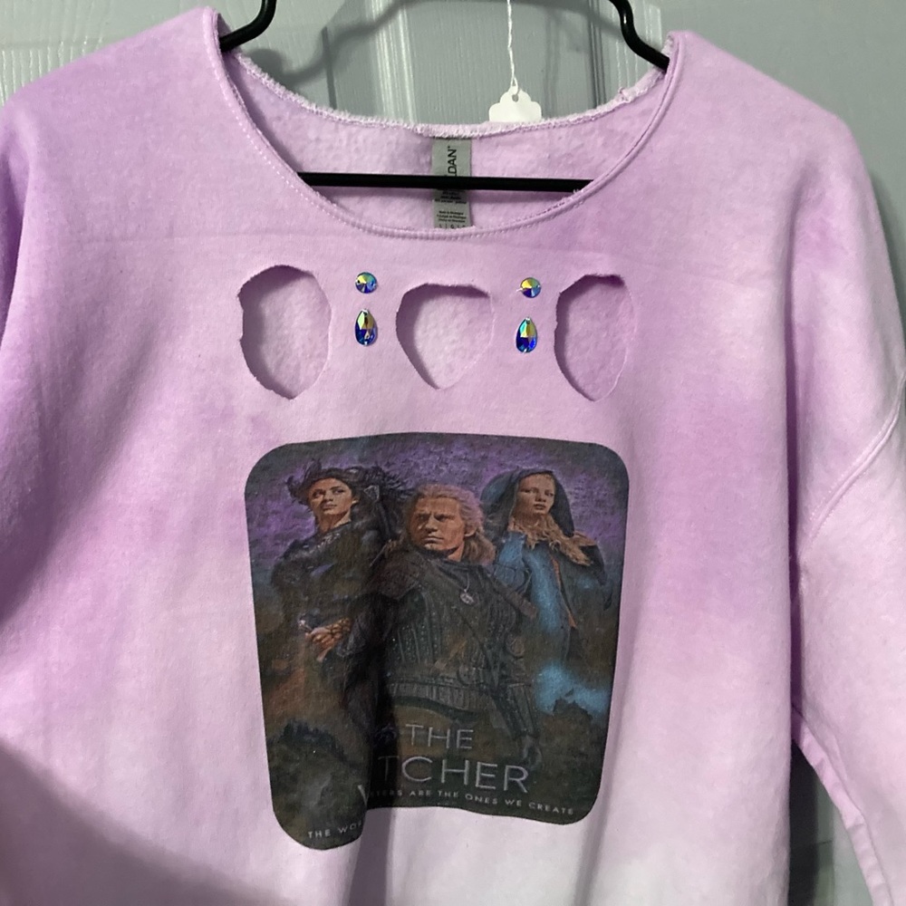 The Witcher OOAK artisan crafted sweatshirt!  L